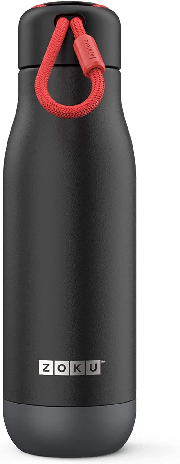 Zoku 18oz Stainless Steel Powder Coated Bottle Ash