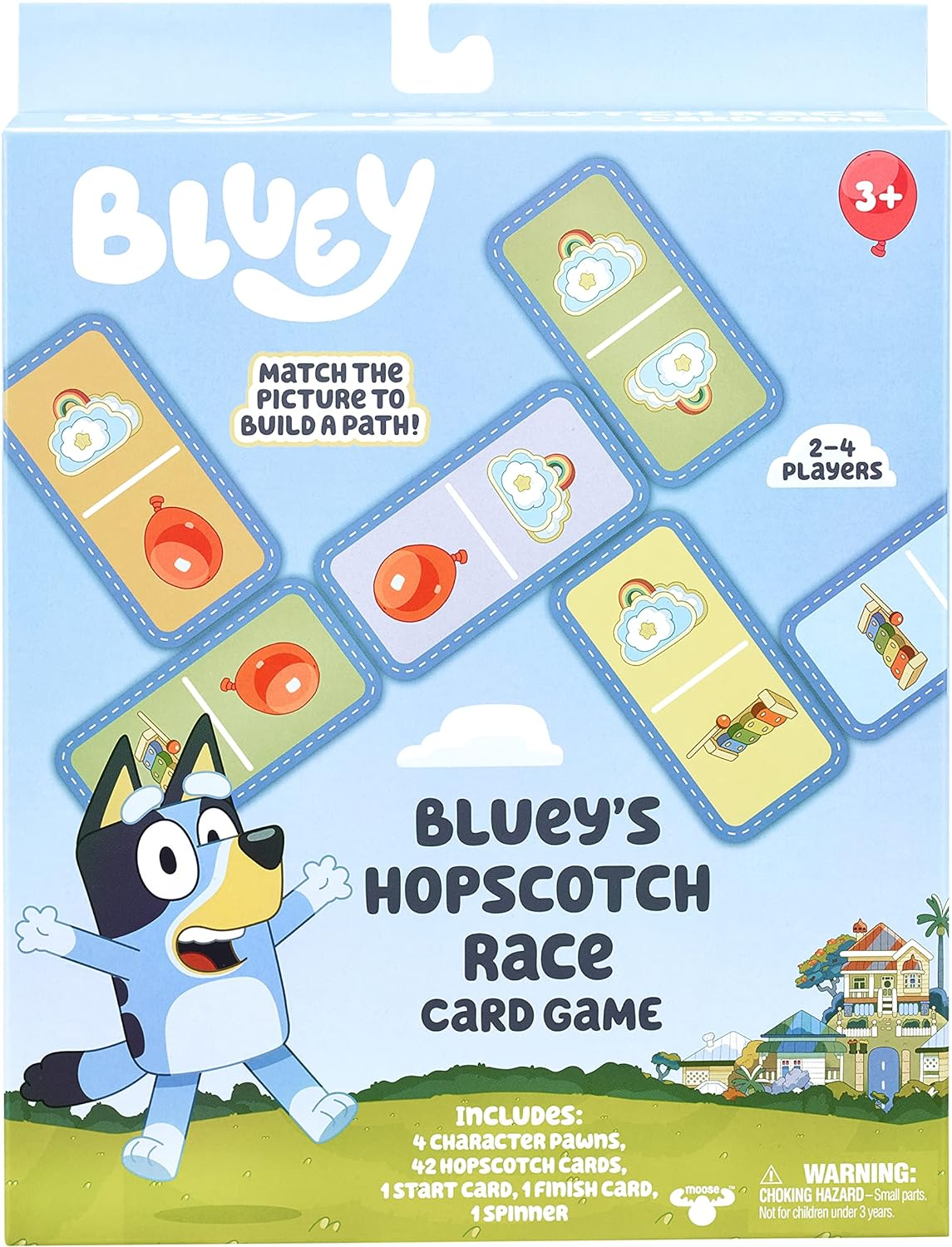 Bluey Jogo de cartas Bingo's Bingo para 2 a 4 jogadores com personagen