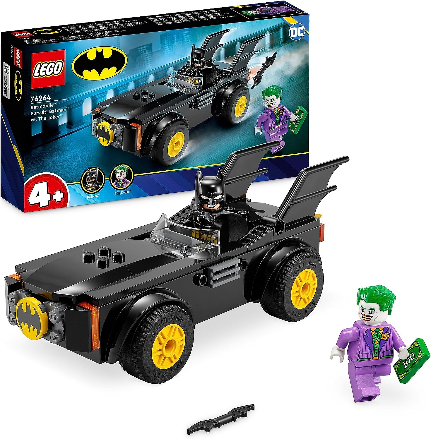 LEGO 76264 DC Batmobile Pursuit: Batman Vs. The Joker Toy Car Playset,