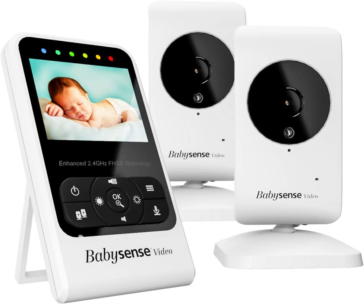 Babysense V24R2 Babá Eletrônica para bebês com câmera e áudio, tela de