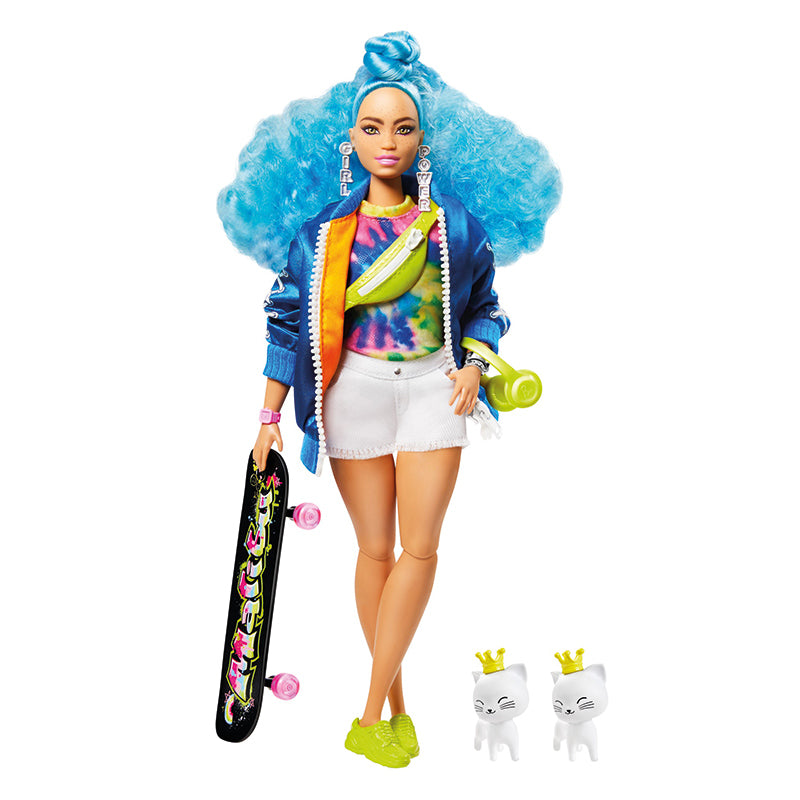 Boneca Barbie Fashionistas Menina Moderna Cabelo Azul - Roupa