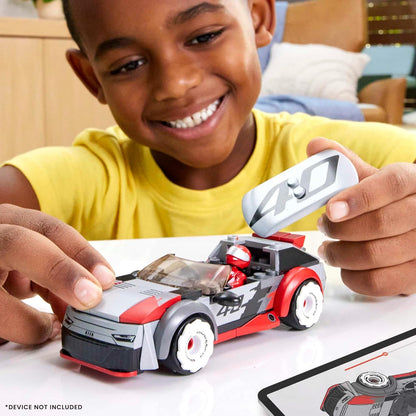 MEGA Hot Wheels Building Toy Race Car Playset, Audi RS 6 GTO Concept com 77 peças, 1 micro boneco de acção, cinzento, crianças com mais de 5 anos