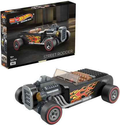 Mega Construx Hot Wheels Street Rodder Construction Set, brinquedos de construção para crianças e colecionadores