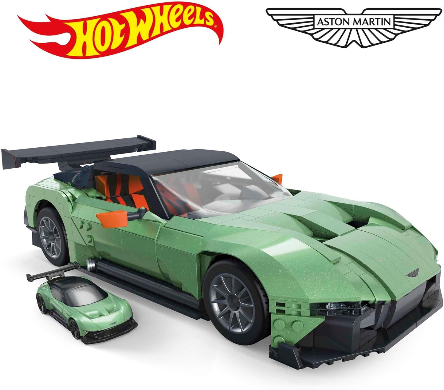 MEGA Hot Wheels Veículos de Construção Brinquedos para Adultos, Aston Martin Vulcan com 986 Peças e Modelo Die-Cast, Ideias de Presentes para Colecionadores, HMY97