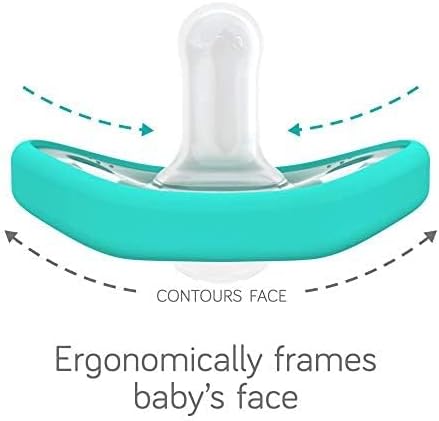 Nanobebe Chupetas para bebês de 0 a 3 meses - ortodônticas, curvas confortavelmente com contorno facial, premiadas para bebês que amamentam, 100% silicone - sem BPA