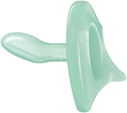 NUK Chupetas sensíveis, 0-6 meses, 100% silicone para pele delicada, sem BPA, azul e verde, pacote com 2