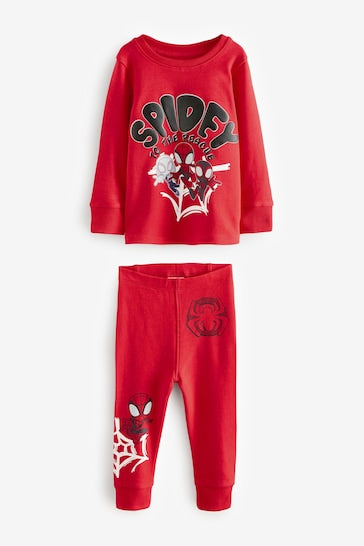 |Chico Grande| Pack de 2 pijamas Snuggle Spidey and Friends rojo/crema (de 12 meses a 8 años)