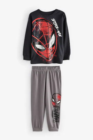 |BigBoy| Pijama Spiderma De Perna Unica Preta/Cinza (3 a 16 anos)