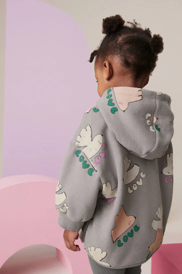 |Niña| Conjunto de sudadera y leggings - Gris (3 meses a 7 años)