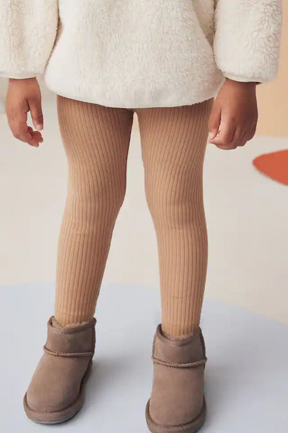 |Girl| Conjunto De Moletom e Leggings Cream Bear (3 meses a 7 anos)