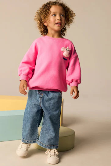 |Niña| Sudadera Peppa Pig Crew Rosa (3 meses a 7 años)