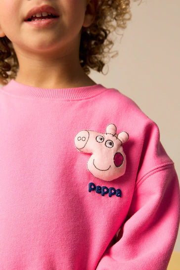 |Girl| Moletom Rosa Peppa Pig Crew (3 meses a 7 anos)