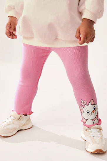 |Niña| Conjunto de camiseta y leggings rosas de manga larga de Los Aristogatos de Disney (de 3 meses a 7 años)