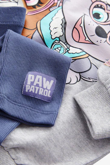 |Niña| Conjunto de camiseta de manga larga y leggings grises de Paw Patrol (de 3 meses a 7 años)