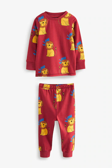 |Niño| Pack de 3 Pijamas Cosy – Animal Rojo/Azul/Neutro (9 meses a 10 años)