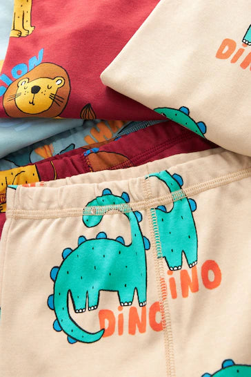 |Niño| Pack de 3 Pijamas Cosy – Animal Rojo/Azul/Neutro (9 meses a 10 años)