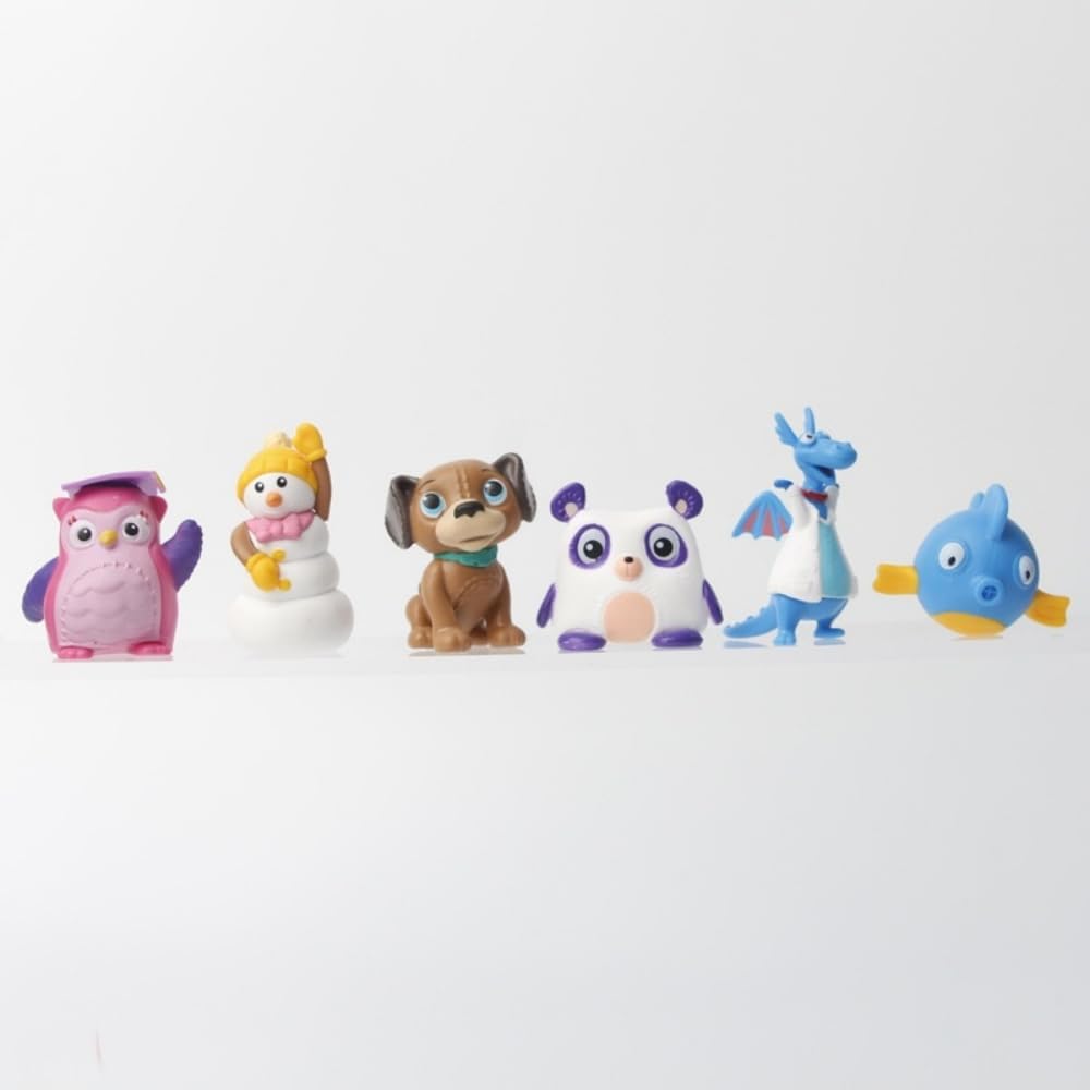 HOAME Pacote de 12 bonecas do hospital Doc McStuffins, boneco de ação para topo de bolo de aniversário (Lambie Cordeiro Peluche Dragão Boneco de Neve Gelado Hipopótamo Hallie)