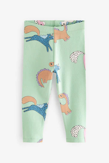 |Girl| Pacote De 4 Leggings Estampadas - Azul (3 meses a 7 anos)