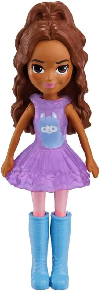 Polly Pocket Llama Shimmer Fashion Pack Play Set inclui uma boneca, roupas e acessórios adicionais para meninas de 4 anos ou mais