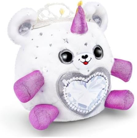 Rainbocorns Fairycorn Princess Série 6 Gemmie, o Urso Polar - Pelúcia Colecionável - Surpresas Mágicas da Princesa Fada, Animal de Pelúcia Cuddle, Adesivos