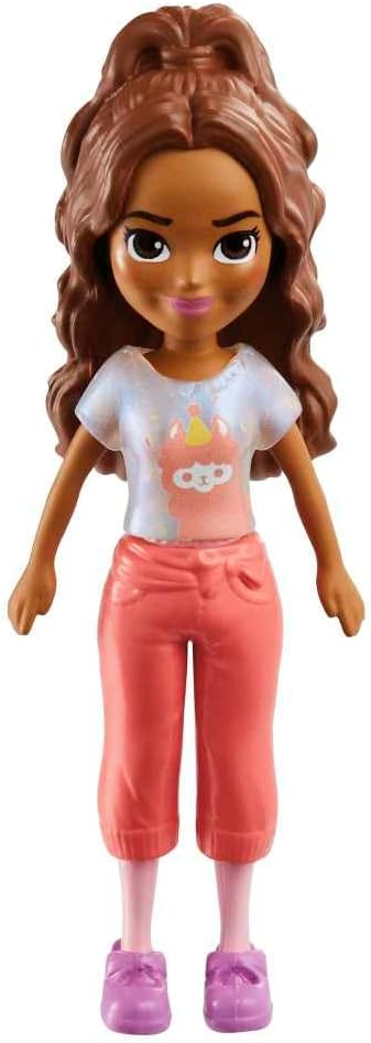 Polly Pocket Llama Shimmer Fashion Pack Play Set inclui uma boneca, roupas e acessórios adicionais para meninas de 4 anos ou mais