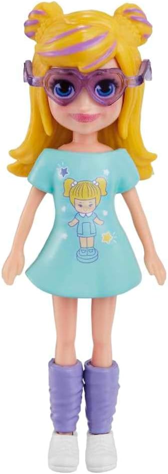 Polly Pocket Conjunto de jogos Polly Shimmer Fashion Pack inclui uma boneca, roupas e acessórios adicionais para meninas de 4 anos ou mais