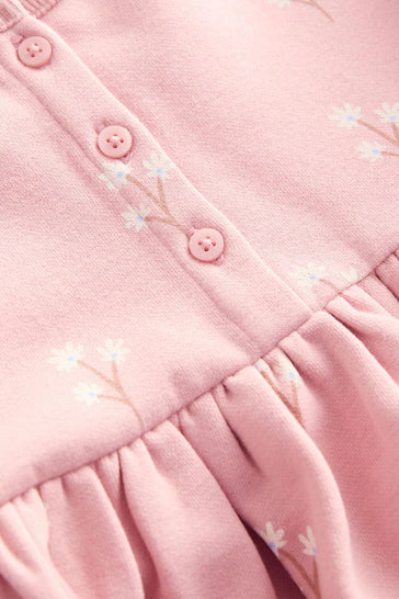 |Niña| Vestido sudadera de manga larga - Rosa (3 meses a 7 años)