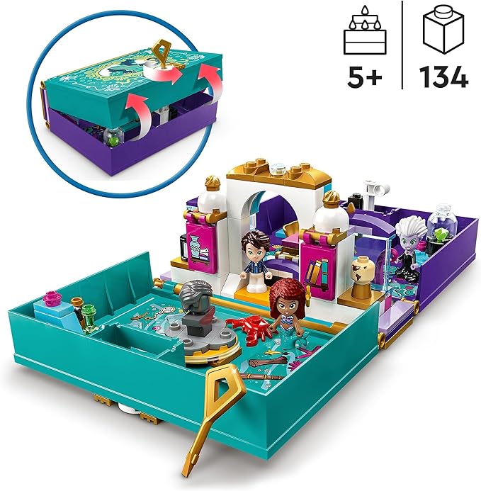 LEGO 43213 Conjunto de aventuras no livro de histórias da Disney Princess Ariel