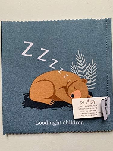 ThreadBear Design The Woodland Hush Cloth Rag Book com animais ilustrados para leitura precoce e desenvolvimento de aprendizagem