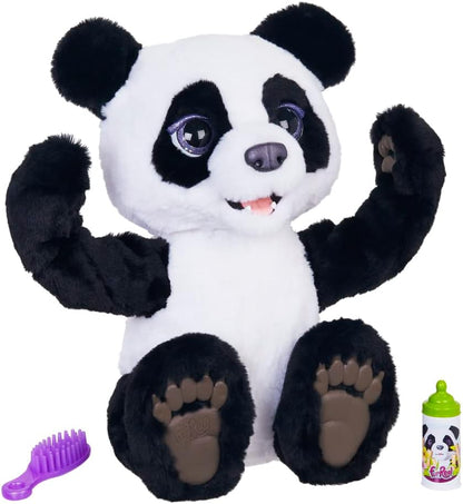 FurReal Friends  Plum, o curioso brinquedo de pelúcia interativo Panda Cub, a partir de 4 anos, preto