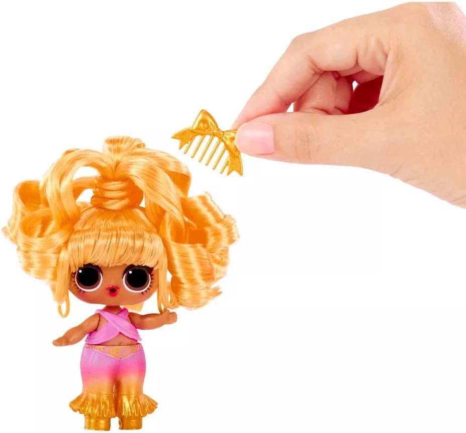 Jajaja ¡Sorpresa! Muñeca de moda OMG Sunshine Makeover - BUBBLEGUM DJ - Incluye cambio de color solar UV, muchas sorpresas y accesorios fabulosos - Gran regalo para niños de 4 años en adelante