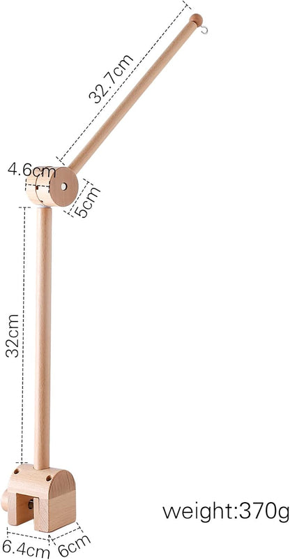 Soporte colgante móvil para cuna de bebé, accesorio de cuna colgante móvil de madera para decoración de guardería, soporte para campana de cama