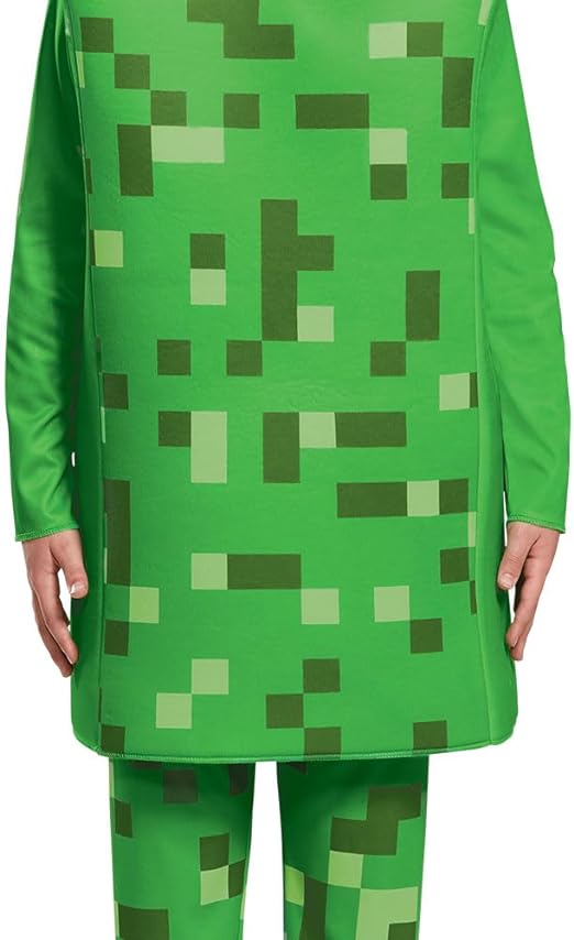 Disguise Fantasia de Minecraft Creeper Deluxe para crianças, fantasias de Halloween para crianças disponíveis nos tamanhos S, M e L