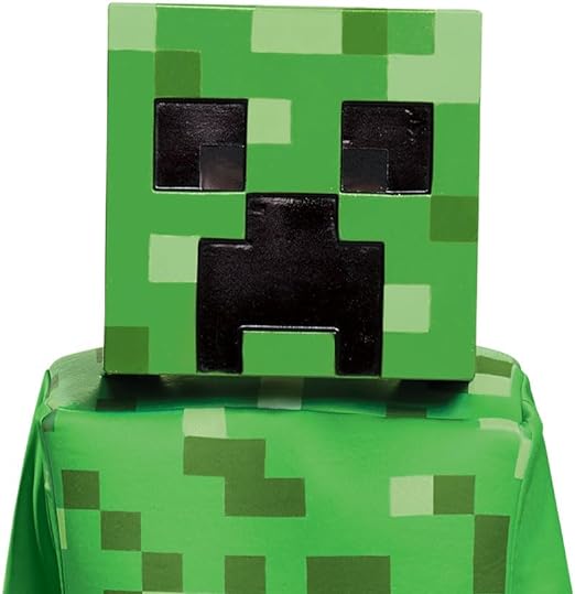 Disguise Fantasia de Minecraft Creeper Deluxe para crianças, fantasias de Halloween para crianças disponíveis nos tamanhos S, M e L