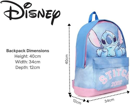 Mochila Disney Lilo e Stitch Girls, Mochila Escolar Infantil, Mochila Azul