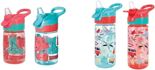 Botella de agua Nuby Incredible Gulp - Vaso antiderrames para niños pequeños | 360ml/12oz | Correa de transporte Super Quench y botella de agua - Vaso antiderrames para niños pequeños | 540ml/19oz