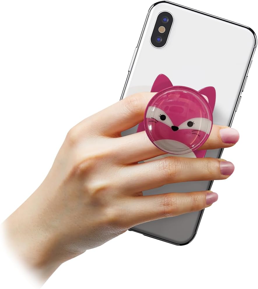 Squishmallows Punho de telefone (Fifi) com suporte. Ajuste universal para todos os telefones celulares. Base extensível e punho para smartphones e tablets. Protege contra quedas acidentais e melhora a aderência.