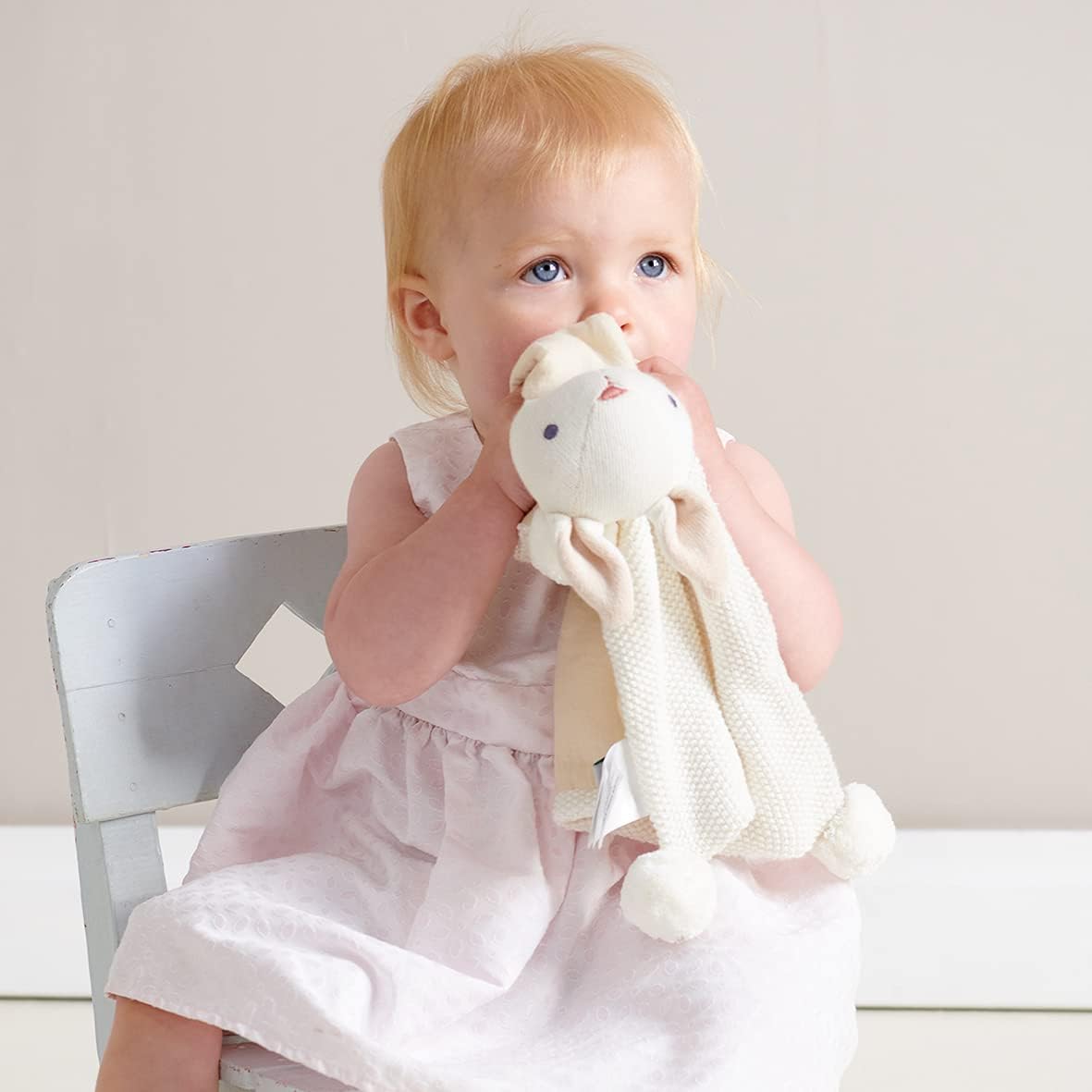 ThreadBear Design Conjunto de presente Baby Threads Bunny Cream - Presente para bebê