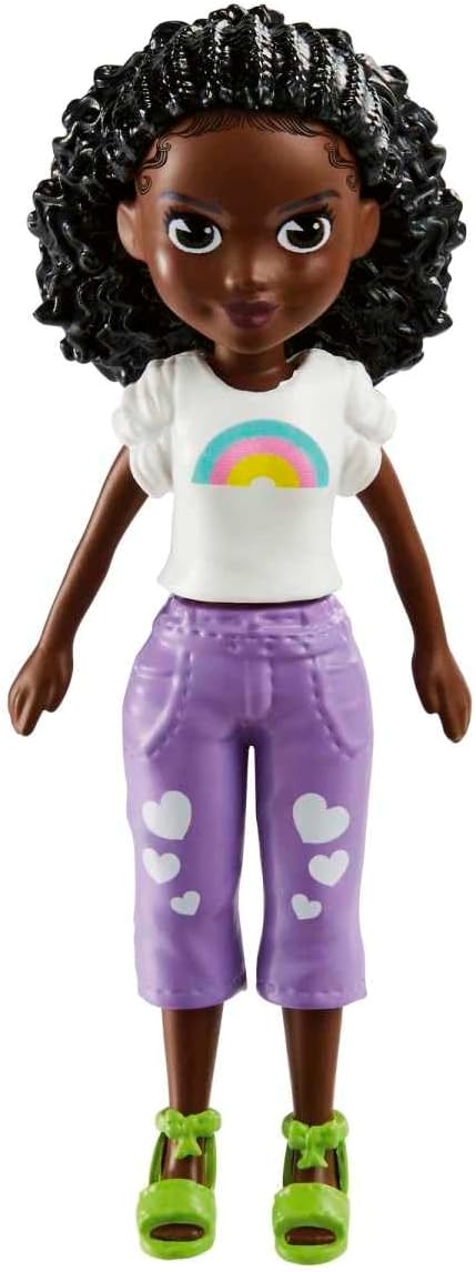 Polly Pocket Conjunto de pacote de moda Rainbow Pop inclui uma boneca, roupas e acessórios adicionais para meninas de 4 anos ou mais