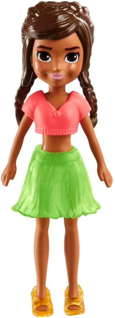 Polly Pocket Beach Shimmer Fashion Pack Set Includes One Doll, Apparel and Additional Accessories for Girls Ages 4 and Up