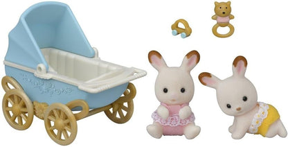 Sylvanian Families Conjunto de gêmeos de coelho de chocolate - conjunto de casa de bonecas 5432