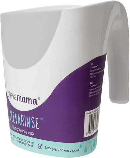 Clevamama ClevaRinse Baby Bath Shampoo Enjuague Vaso 500 ml - Gris