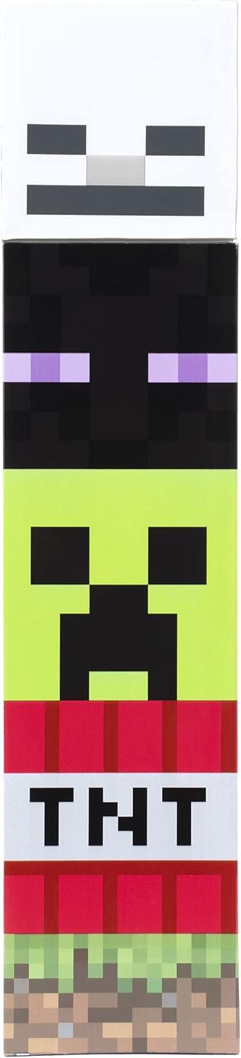 Minecraft - Botella de agua para niños - Pixel Creepers - Regalos de botella de agua de plástico para niños de 650 ml - Mercancía oficial del videojuego