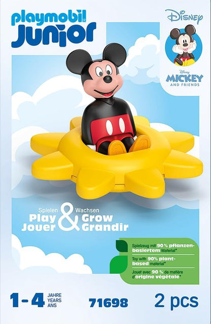 Playmobil 71697 JUNIOR e Disney: Mickey's & Minnie's Cloud Ride, Mickey Mouse, feito com mais de 90% de plástico à base de plantas, brinquedo para presente e encenação divertida