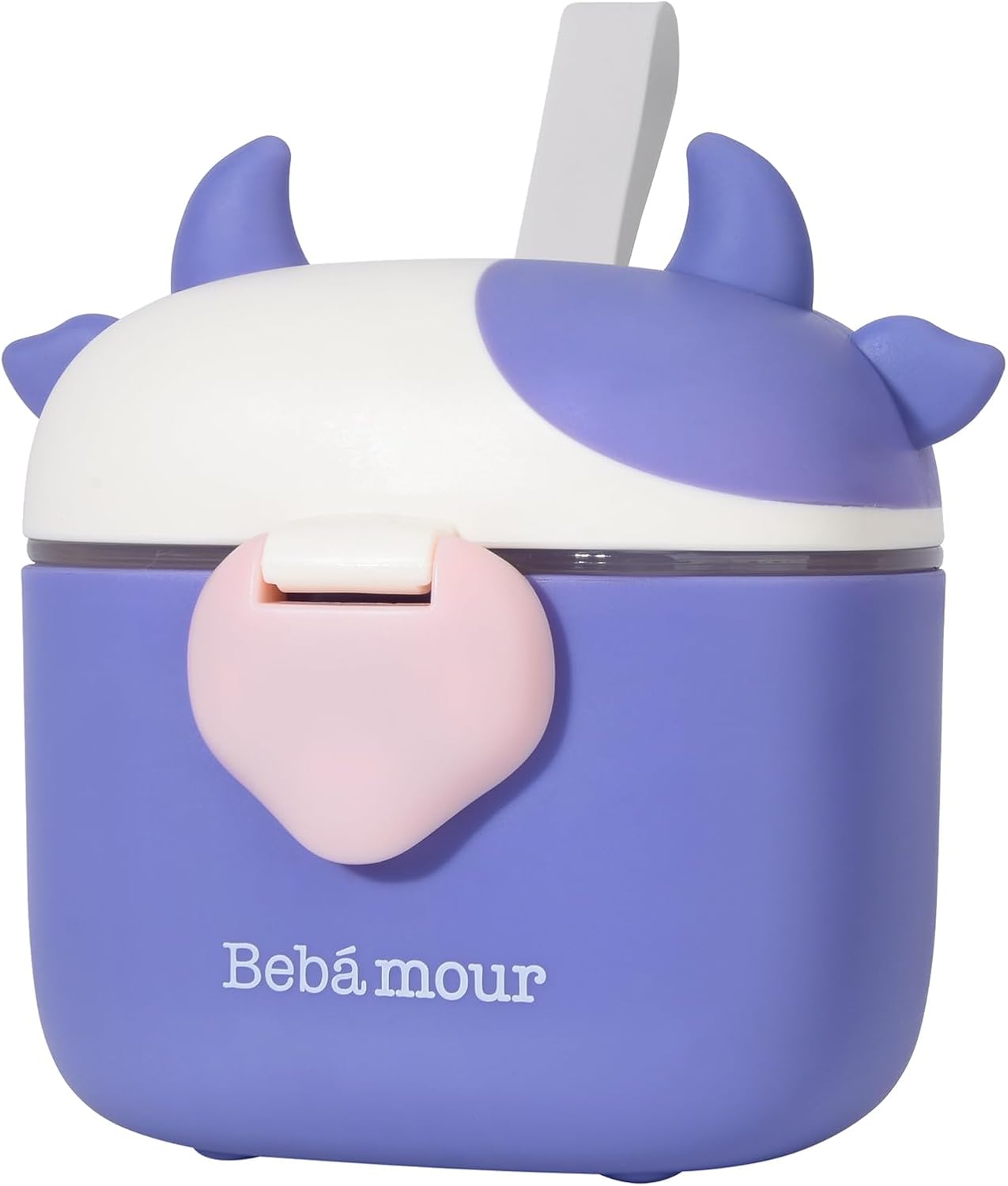 Bebamour Dispensador de leche en polvo para bebés, Dispensador de fórmulas para snacks para bebés, 230 g de leche en polvo, 450 ml, morado