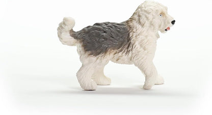 Schleich 13968 FARM WORLD Estatueta de cão pastor inglês antigo para maiores de 3 anos