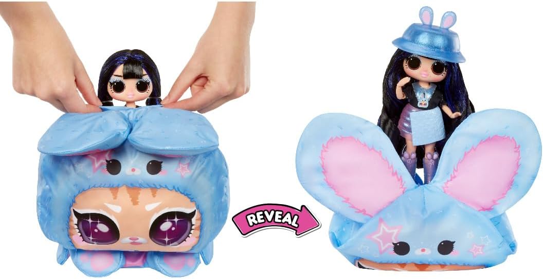 LOL. Surpresa! Fantasia de adolescente surpresa Aya Cherry Fashion Doll com fantasia de coelhinho azul inflável e várias surpresas, incluindo modas e acessórios fabulosos - ótimo para crianças de 4 anos ou mais