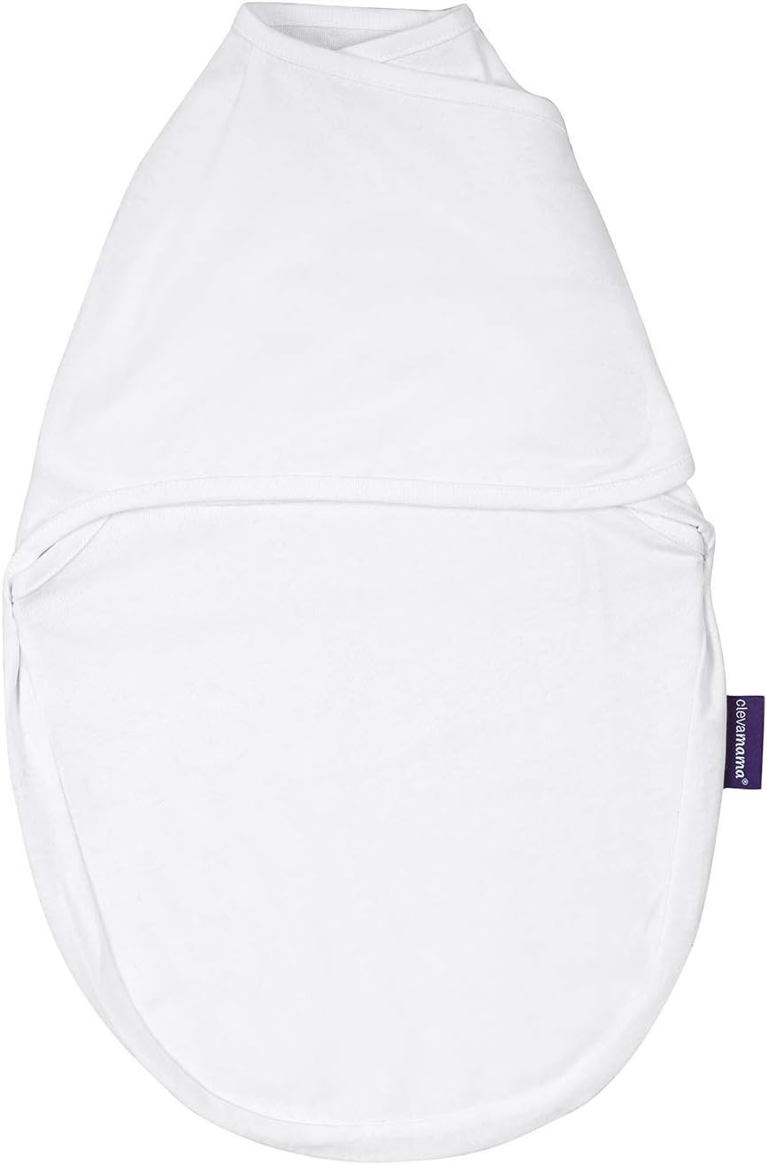 ClevaMama Manta envolvente para recién nacidos y bebés, saco de dormir 100% algodón con alas ajustables, unisex (0-3 meses) - Coral