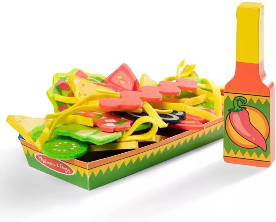 Melissa & Doug Conjunto de comida de madeira para crianças Nachos