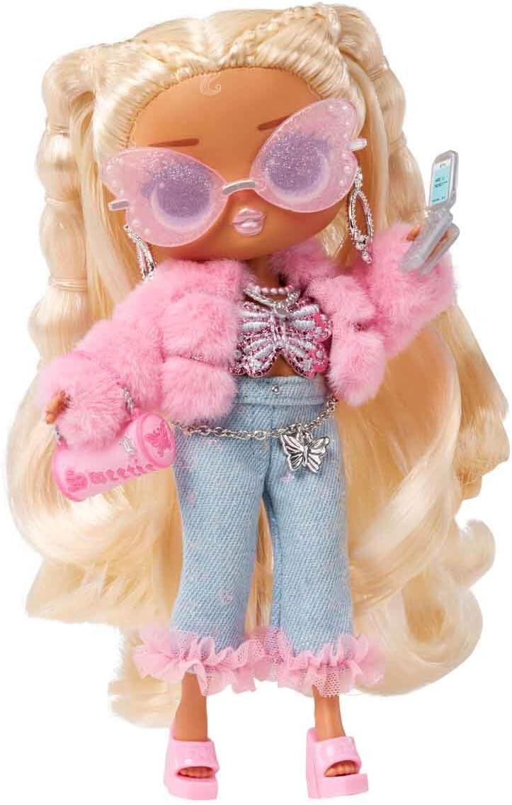 Jajaja ¡Sorpresa! Muñeca de moda OMG Sunshine Makeover - BUBBLEGUM DJ - Incluye cambio de color solar UV, muchas sorpresas y accesorios fabulosos - Gran regalo para niños de 4 años en adelante